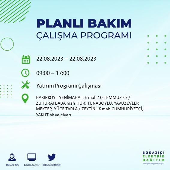 Foto - İstanbul'da büyük elektrik kesintisi! Bu ilçelerde yaşayanlar dikkat,...Mumları hazırlayın, telefonları şarj edin