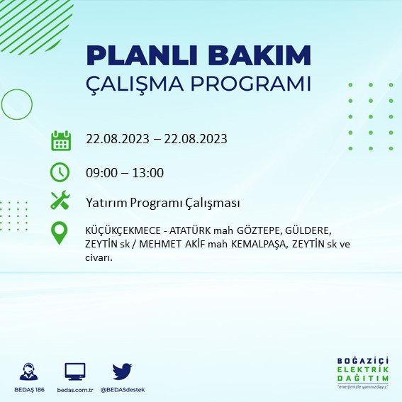 Foto - İstanbul'da büyük elektrik kesintisi! Bu ilçelerde yaşayanlar dikkat,...Mumları hazırlayın, telefonları şarj edin