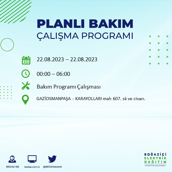 Foto - İstanbul'da büyük elektrik kesintisi! Bu ilçelerde yaşayanlar dikkat,...Mumları hazırlayın, telefonları şarj edin