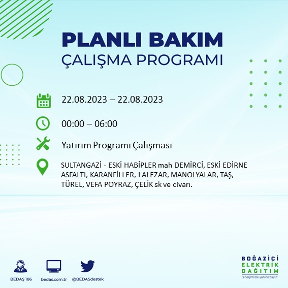 Foto - İstanbul'da büyük elektrik kesintisi! Bu ilçelerde yaşayanlar dikkat,...Mumları hazırlayın, telefonları şarj edin