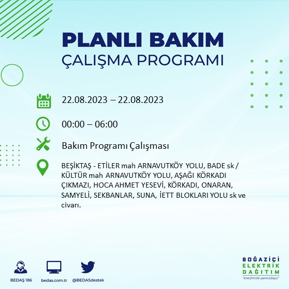 Foto - İstanbul'da büyük elektrik kesintisi! Bu ilçelerde yaşayanlar dikkat,...Mumları hazırlayın, telefonları şarj edin