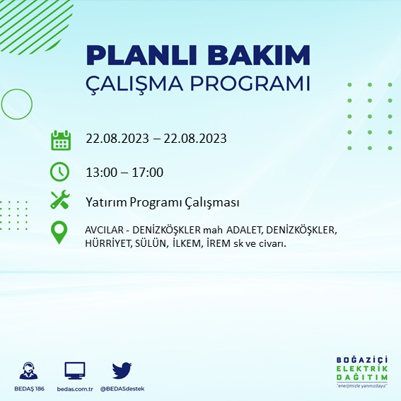Foto - İstanbul'da büyük elektrik kesintisi! Bu ilçelerde yaşayanlar dikkat,...Mumları hazırlayın, telefonları şarj edin
