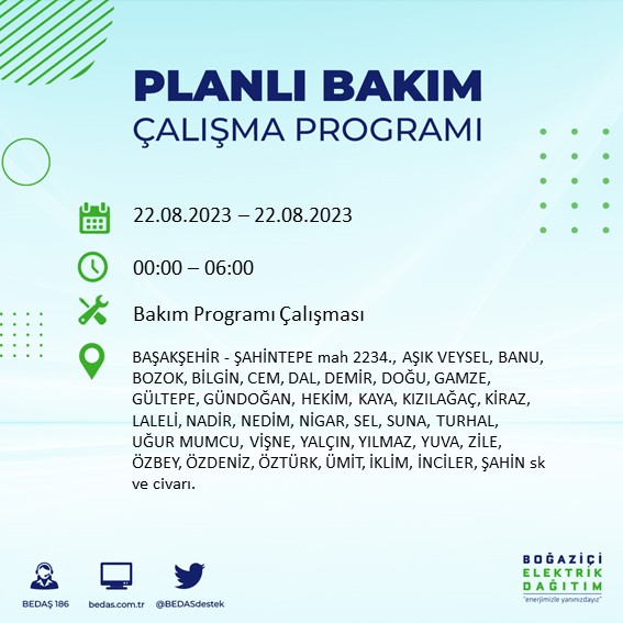 Foto - İstanbul'da büyük elektrik kesintisi! Bu ilçelerde yaşayanlar dikkat,...Mumları hazırlayın, telefonları şarj edin