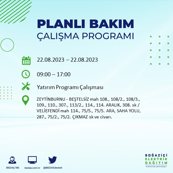 Foto - İstanbul'da büyük elektrik kesintisi! Bu ilçelerde yaşayanlar dikkat,...Mumları hazırlayın, telefonları şarj edin