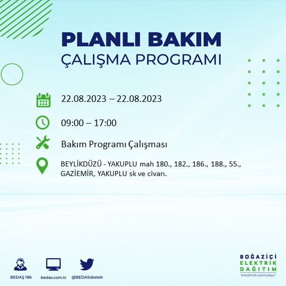 Foto - İstanbul'da büyük elektrik kesintisi! Bu ilçelerde yaşayanlar dikkat,...Mumları hazırlayın, telefonları şarj edin