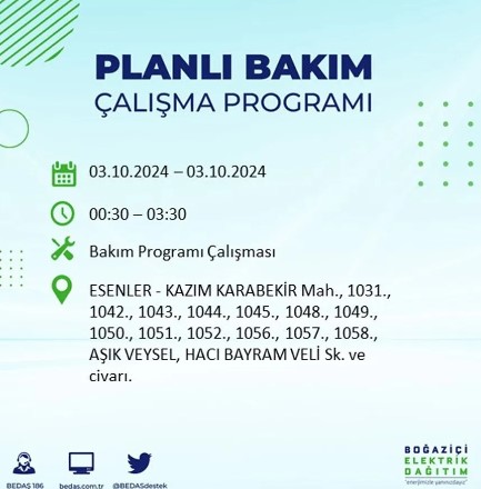 Foto - İstanbul'da elektrik kesintisi! İşte 'elektrik kesintisi' yaşayan ilçeler