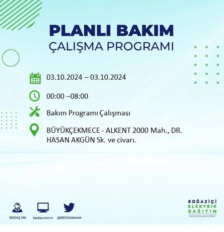 Foto - İstanbul'da elektrik kesintisi! İşte 'elektrik kesintisi' yaşayan ilçeler