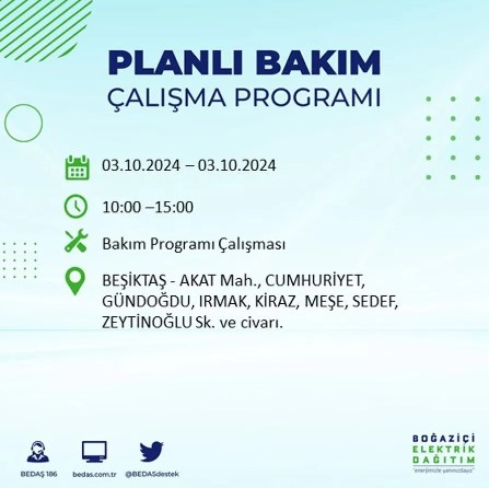 Foto - İstanbul'da elektrik kesintisi! İşte 'elektrik kesintisi' yaşayan ilçeler