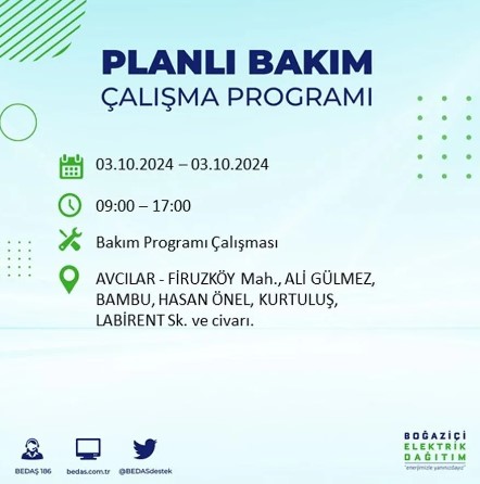 Foto - İstanbul'da elektrik kesintisi! İşte 'elektrik kesintisi' yaşayan ilçeler