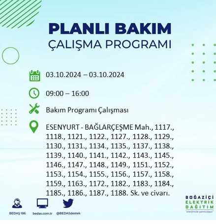 Foto - İstanbul'da elektrik kesintisi! İşte 'elektrik kesintisi' yaşayan ilçeler