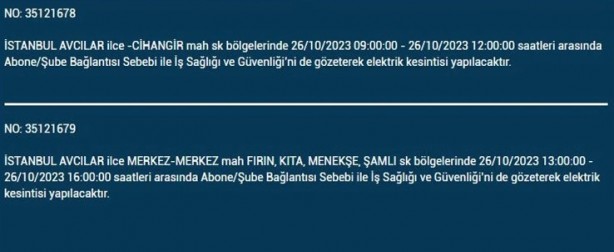 Foto - İstanbul'da saatlerce elektrik kesilecek! İşte o ilçeler