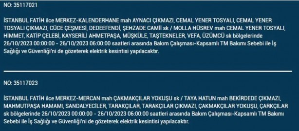 Foto - İstanbul'da saatlerce elektrik kesilecek! İşte o ilçeler