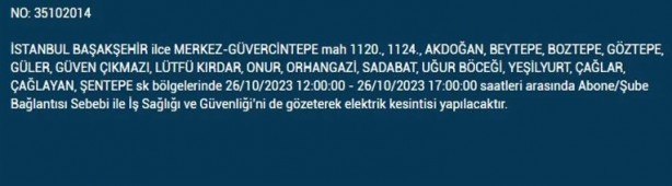 Foto - İstanbul'da saatlerce elektrik kesilecek! İşte o ilçeler