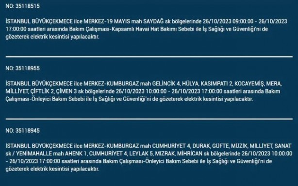 Foto - İstanbul'da saatlerce elektrik kesilecek! İşte o ilçeler