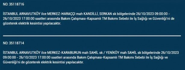 Foto - İstanbul'da saatlerce elektrik kesilecek! İşte o ilçeler