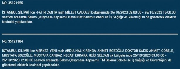 Foto - İstanbul'da saatlerce elektrik kesilecek! İşte o ilçeler