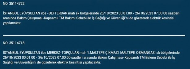 Foto - İstanbul'da saatlerce elektrik kesilecek! İşte o ilçeler