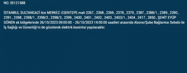 Foto - İstanbul'da saatlerce elektrik kesilecek! İşte o ilçeler