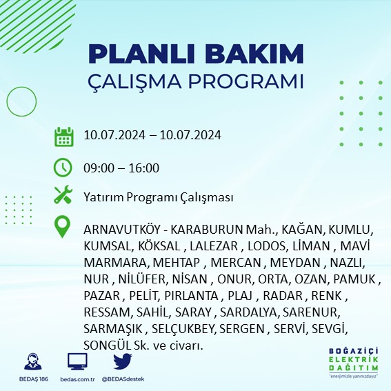 Foto - İstanbullular aman dikkat! O ilçelerde saatlerce elektrik olmayacak