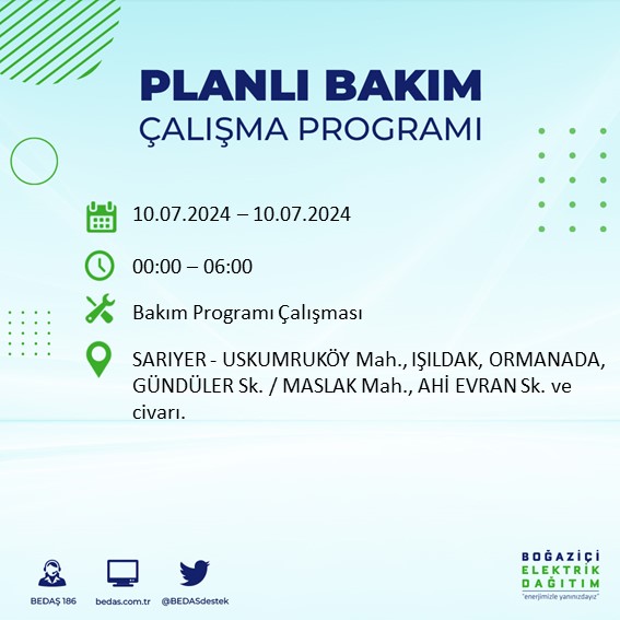 Foto - İstanbullular aman dikkat! O ilçelerde saatlerce elektrik olmayacak