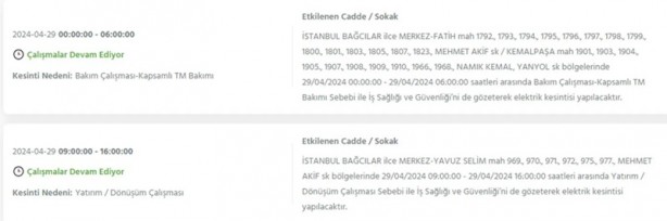 Foto - İstanbullular dikkat! BEDAŞ 29 Nisan Pazartesi elektrik kesintisi olacağını duyurdu