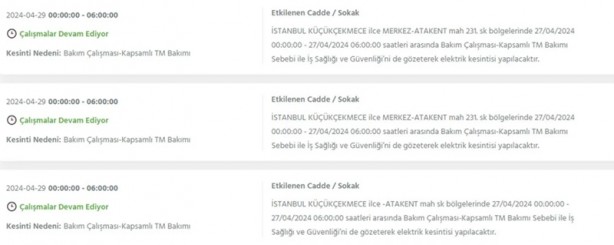 Foto - İstanbullular dikkat! BEDAŞ 29 Nisan Pazartesi elektrik kesintisi olacağını duyurdu