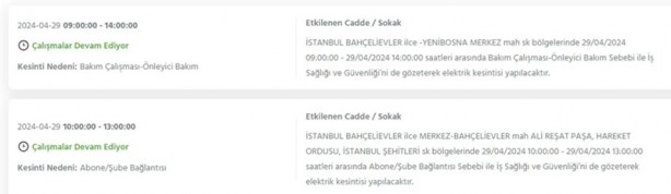 Foto - İstanbullular dikkat! BEDAŞ 29 Nisan Pazartesi elektrik kesintisi olacağını duyurdu