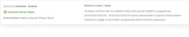 Foto - İstanbullular dikkat! BEDAŞ 29 Nisan Pazartesi elektrik kesintisi olacağını duyurdu