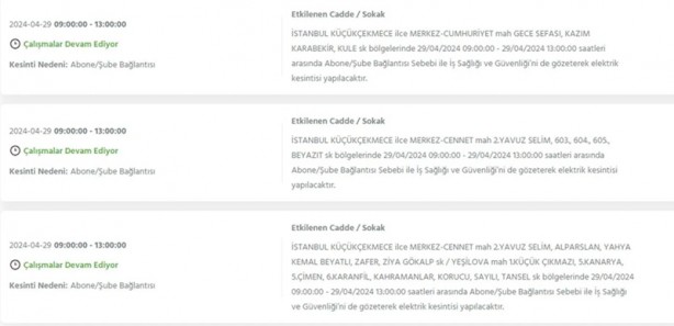 Foto - İstanbullular dikkat! BEDAŞ 29 Nisan Pazartesi elektrik kesintisi olacağını duyurdu