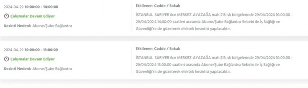 Foto - İstanbullular dikkat! BEDAŞ 29 Nisan Pazartesi elektrik kesintisi olacağını duyurdu