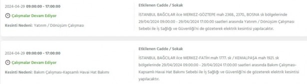 Foto - İstanbullular dikkat! BEDAŞ 29 Nisan Pazartesi elektrik kesintisi olacağını duyurdu