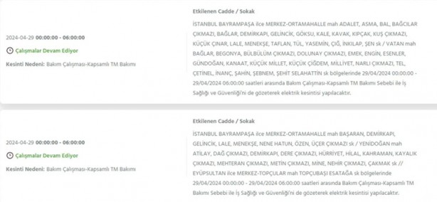 Foto - İstanbullular dikkat! BEDAŞ 29 Nisan Pazartesi elektrik kesintisi olacağını duyurdu