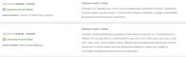 Foto - İstanbullular dikkat! BEDAŞ 29 Nisan Pazartesi elektrik kesintisi olacağını duyurdu