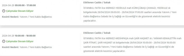 Foto - İstanbullular dikkat! BEDAŞ 29 Nisan Pazartesi elektrik kesintisi olacağını duyurdu