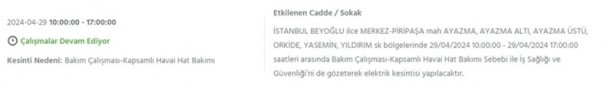 Foto - İstanbullular dikkat! BEDAŞ 29 Nisan Pazartesi elektrik kesintisi olacağını duyurdu