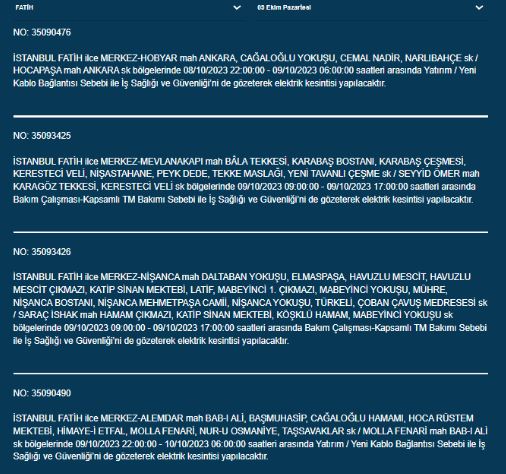 Foto - İstanbullular dikkat! BEDAŞ duyurdu: Saatlerce süren elektrik kesintisi yaşanacak... İşte o ilçeler