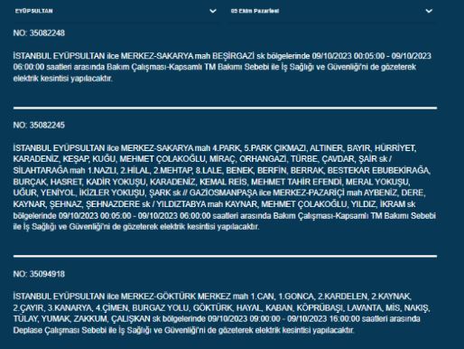 Foto - İstanbullular dikkat! BEDAŞ duyurdu: Saatlerce süren elektrik kesintisi yaşanacak... İşte o ilçeler