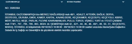 Foto - İstanbullular dikkat! BEDAŞ duyurdu: Saatlerce süren elektrik kesintisi yaşanacak... İşte o ilçeler