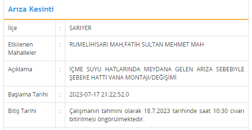 Foto - İstanbullular dikkat! Birkaç ilçede su kesintisi yaşanacak…