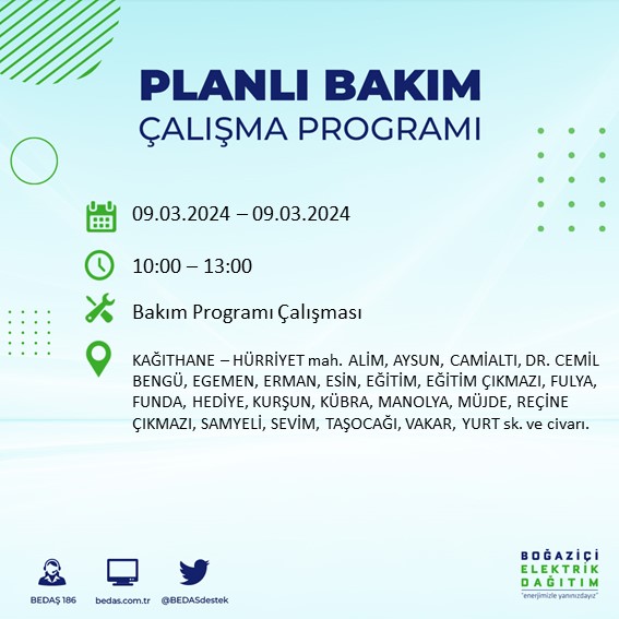 Foto - İstanbullular dikkat! Bu ilçeler 8 saat boyunca karanlığa gömülecek