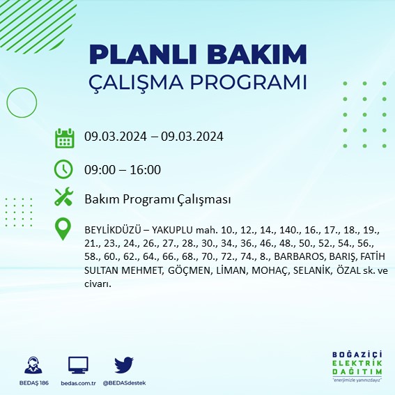 Foto - İstanbullular dikkat! Bu ilçeler 8 saat boyunca karanlığa gömülecek