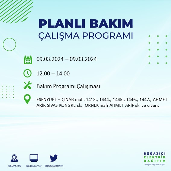 Foto - İstanbullular dikkat! Bu ilçeler 8 saat boyunca karanlığa gömülecek