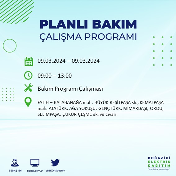 Foto - İstanbullular dikkat! Bu ilçeler 8 saat boyunca karanlığa gömülecek