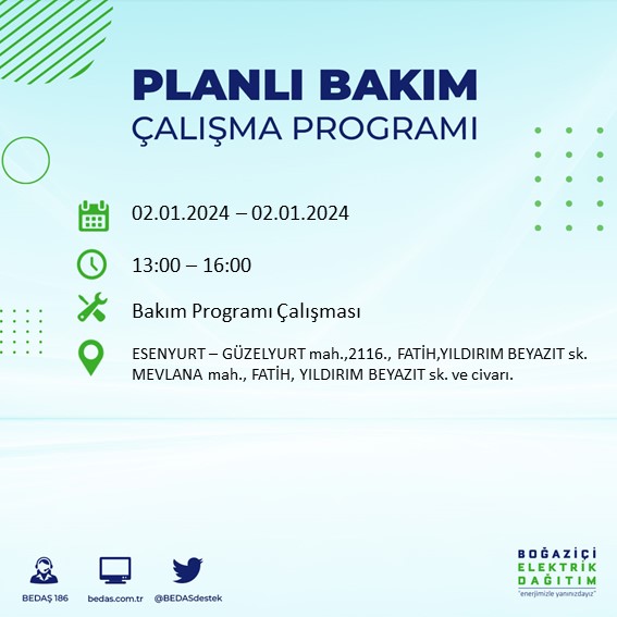 Foto - İstanbullular dikkat! Bu ilçeler karanlığa gömülecek