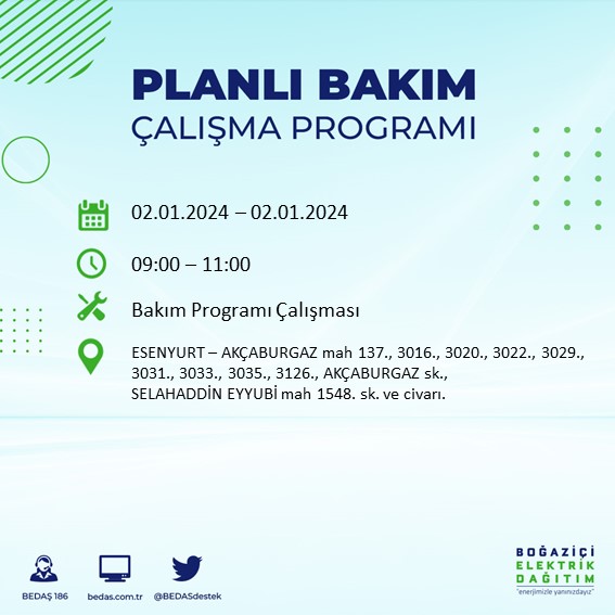 Foto - İstanbullular dikkat! Bu ilçeler karanlığa gömülecek