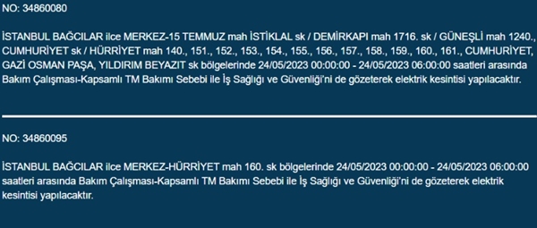 Foto - İstanbullular dikkat... Bu ilçelerde elektrik kesintisi yapılacak!