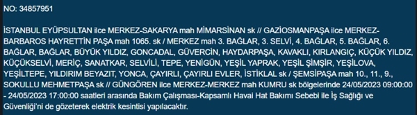 Foto - İstanbullular dikkat... Bu ilçelerde elektrik kesintisi yapılacak!