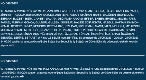 Foto - İstanbullular dikkat... Bu ilçelerde elektrik kesintisi yapılacak!