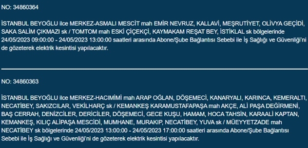 Foto - İstanbullular dikkat... Bu ilçelerde elektrik kesintisi yapılacak!