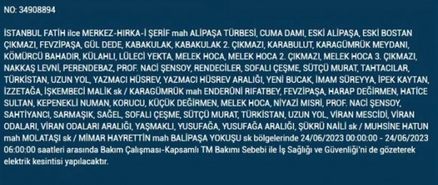 Foto - İstanbullular dikkat! Bu ilçelerde elektrik kesintisi yaşanacak